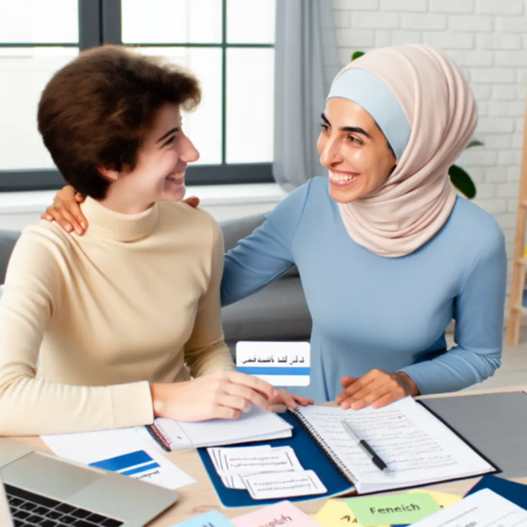 Apprentissage des langues avec un élève et un professeur en ligne